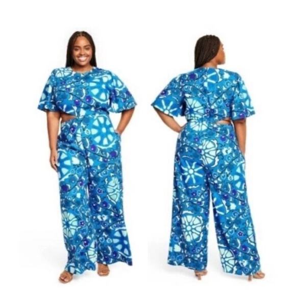 RHODE Pants - RHODE X TARGET Zinnia Floral Cut Out Jumpsuit Size XL